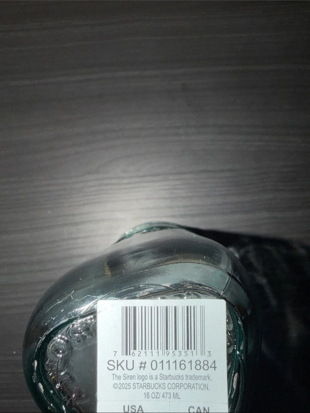 Starbucks 2025 Recycled Glass Triangle Tumbler Cold Cup Purple Lid 16 oz NWT